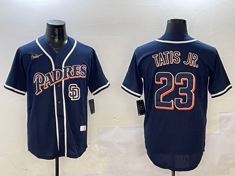 Men San Diego Padres #23 Tatis jr Blue Throwback Game 2025 Nike MLB Jersey style 5